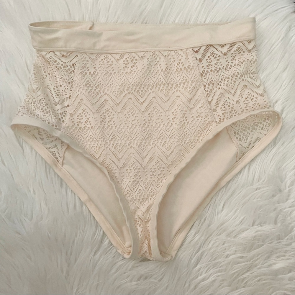 NWT Adore Me Veronna Contour High Waist Crochet Bikini Bottoms Size Large